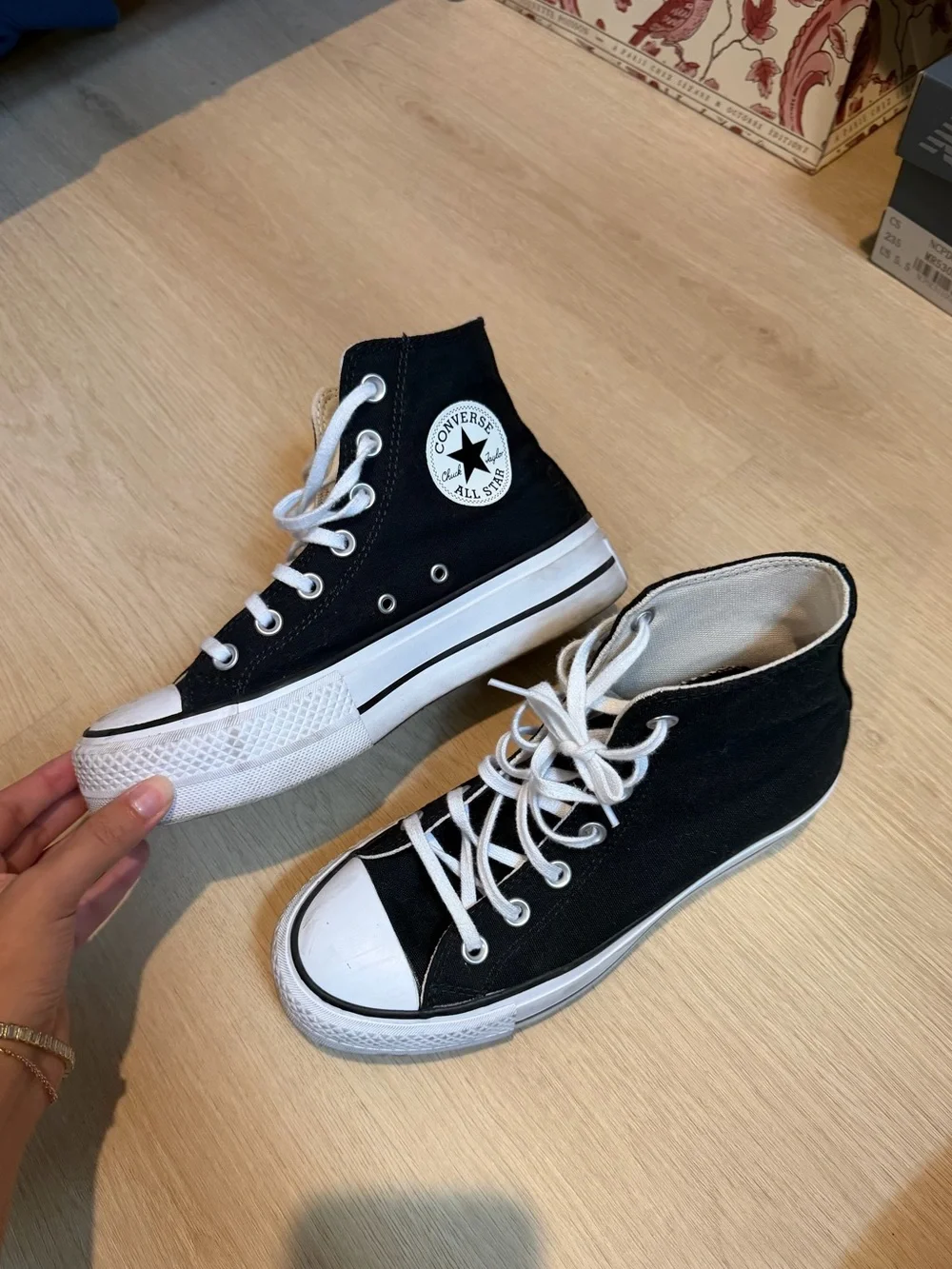 Converse Black and White High-Top Canvas Sneakers